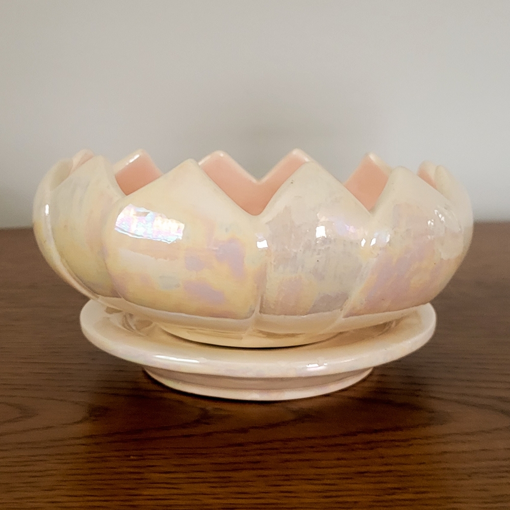 Ceramic Lotus Candle Holder